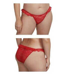 ❤️❤️❤️Victoria Secret Panty Sz S Dream Angels Lace Midi Bikini Red floral lace